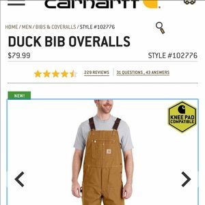 Men’s Carhartt overall bibs